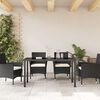 vidaXL Garden Table Black 140 x 80 x 73 cm Solid Teak wood