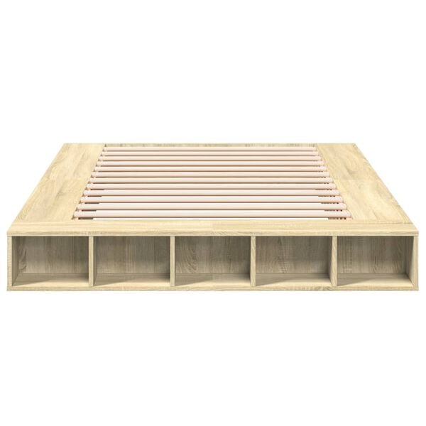 vidaXL Bed Frame without Mattress Sonoma Oak 150x200 cm King Size