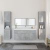 vidaXL 4 Piece Bathroom Furniture Set Concrete Grey Engineered Wood