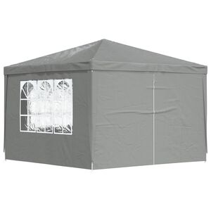 vidaXL Party Tent 300 x 300 x 255 cm Light Grey PE and Steel