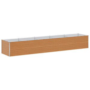 vidaXL Garden Raised Bed 485 x 100 x 68 cm Galvanised Steel