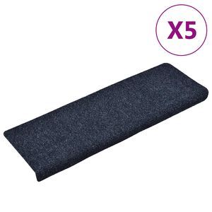 vidaXL Stair Mats Self-adhesive 5 pcs 65x21x4 cm Anthracite
