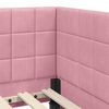 vidaXL Corner Bed Frame with Headboard Pink 80 cm x 200 cm Velvet