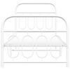 vidaXL Metal Bed Frame without Mattress with Footboard White 90x200cm