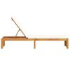 vidaXL Sun Lounger Reclining Brown 200 x 55 x 94cm Solid Acacia wood