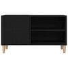 vidaXL Record Cabinet Black oak 84.5 x 38 x 48 cm Engineered Wood