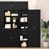 vidaXL Highboard Black Oak 40 x 42.5 x 185 cm Engineered Wood