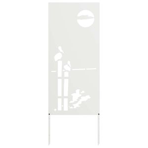 vidaXL Garden Privacy Screen White 50 x 140 cm Cold-rolled steel