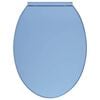 vidaXL Soft-Close Toilet Seat Blue Oval