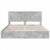vidaXL Storage Bed Concrete Grey 180 x 200 cm Engineered Wood