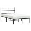 vidaXL Metal Bed Frame without Mattress with Headboard Black 120x190cm