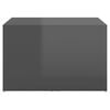 vidaXL 3 Piece Nesting Coffee Table Set High Gloss Grey 60x60x38 cm