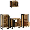 vidaXL Bathroom Furniture Set with Shelf 4 pcs Brown Solid Mango Wood