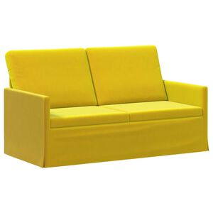 vidaXL 2 Seater Sofa Yellow 150 x 81 x 82 cm Velvet