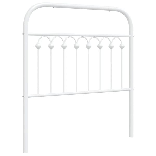 vidaXL Metal Headboard White 90 cm