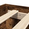 vidaXL Bed Frame without Mattress Smoked Oak 135x190 cm Double Engineered Wood