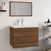 vidaXL Bathroom Furniture Set Brown Oak Engineered Wood