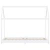 vidaXL Kids Bed Frame White Solid Pine Wood 90x200 cm