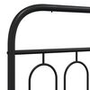 vidaXL Metal Bed Frame without Mattress with Footboard Black 193x203cm