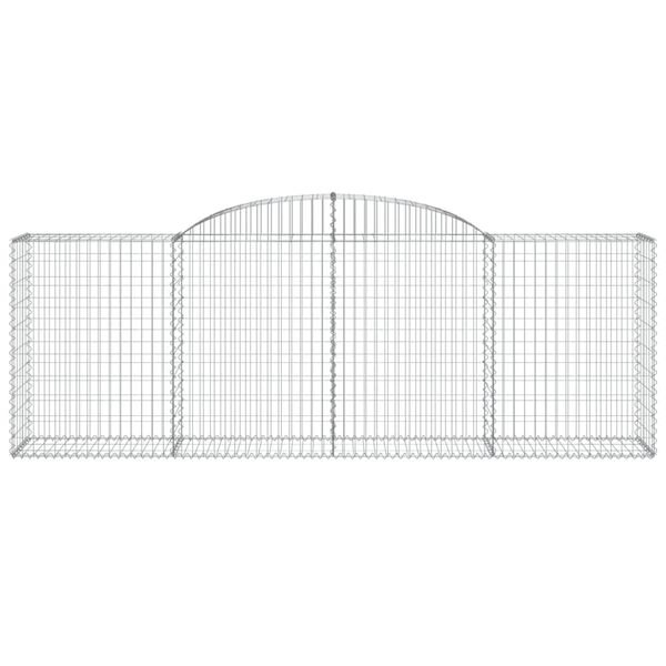 vidaXL Arched Gabion Baskets 15 pcs 300x50x100/120 cm Galvanised Iron