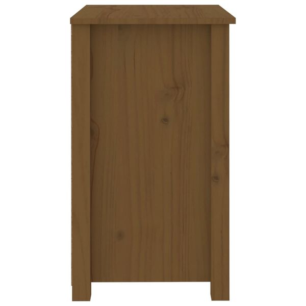vidaXL Bedside Cabinet Honey Brown 50x35x61.5 cm Solid Wood Pine