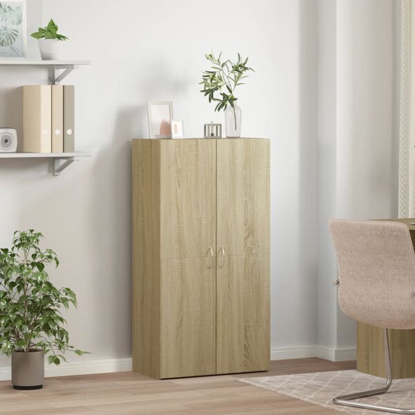 vidaXL File Cabinet Sonoma Oak 60x32x115 cm Engineered Wood