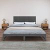 vidaXL Wall Headboard Grey 185x3x60 cm Solid Wood Pine