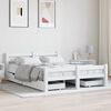 vidaXL Bed Frame without Mattress White Solid Wood Pine 140x200 cm