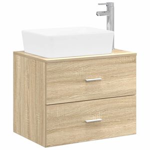 vidaXL Bathroom Furniture Set Sonoma Oak Engineered Wood