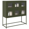 vidaXL Sideboard Olive Green 100.5x39x107 cm Cold-rolled Steel
