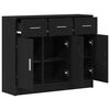 vidaXL Sideboard Black Oak 91x28x75 cm Engineered Wood