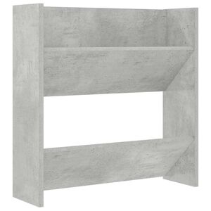 vidaXL Wall Shoe Cabinet Concrete Grey 60x18x60 cm Engineered Wood