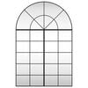 vidaXL Wall Mirror Black 100x150 cm Arch Iron