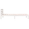 vidaXL Bed Frame without Mattress 75x190cm White Small Single