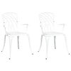 vidaXL Garden Chair 2 pcs White 53 x 51 x 88.5cm Aluminium