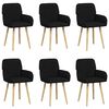 vidaXL Dining Chairs 6 pcs Fabric Black 56.5 x 50 x 87.5 cm