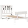 vidaXL Bookcase Bed without Mattress White 75x190 cm Small Single Solid Wood Pine