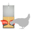 vidaXL Chicken Feeder Silver 32.5 x 20.5 x 43 cm Galvanised Steel