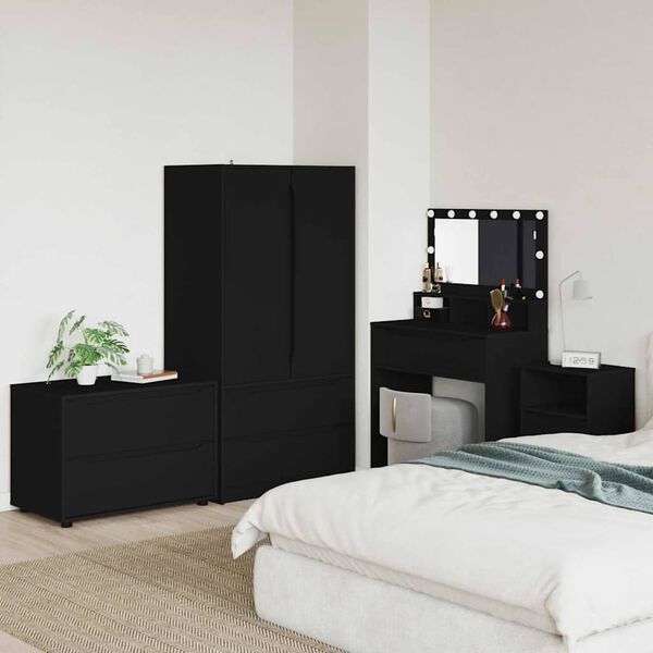 vidaXL Storage Cabinet Black 80 x 48 x 57 cm Engineered Wood