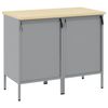 vidaXL Work Cabinet with Drawer 2 pcs Black and Grey 100 x 55 x 85 cm