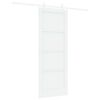 vidaXL Sliding Door White 78 x 202 cm Solid Pine Wood