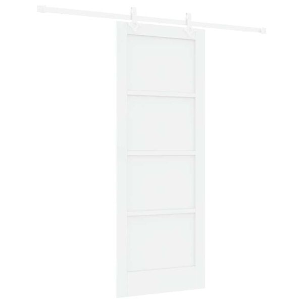 vidaXL Sliding Door White 78 x 202 cm Solid Pine Wood
