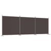 vidaXL 3-Panel Room Divider Brown 525x180 cm Fabric