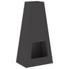 vidaXL Fire Pit Black 50 x 35 x 100 cm Weathering Steel
