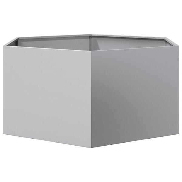 vidaXL Garden Planter Hexagon 104x90x45 cm Galvanized Steel