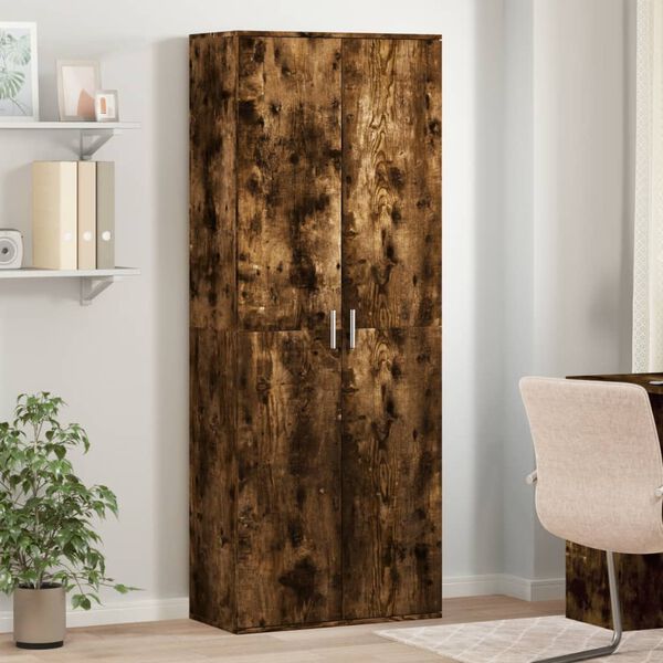 vidaXL Highboard Smoked Oak 70x35x180 cm Engineered Wood