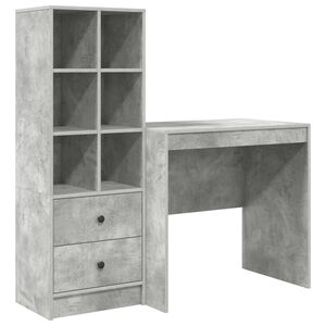vidaXL Desk Concrete Grey 125.5 x 50 x 127 cm 2 pcs