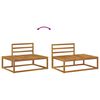 vidaXL Outdoor Sofa Set 3 Piece Natural Solid Acacia Wood
