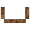 vidaXL TV Cabinet Set Wall-mounted 4 pcs Smoked Oak Engineered Wood