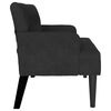 vidaXL Bench Black 112 x 65.5 x 75 cm Velvet
